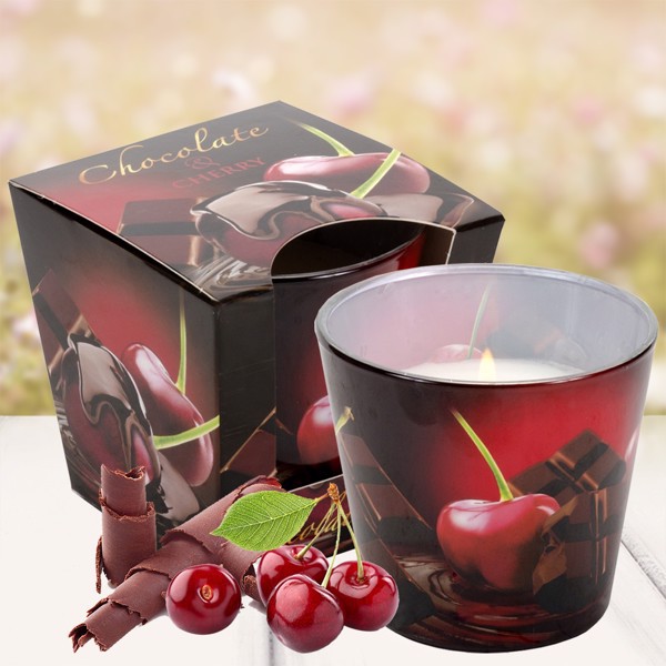 Sôcôla anh đào, cam ngọt - Ly nến thơm tinh dầu Bartek Chocolate thơm phòng, khử mùi, không khói