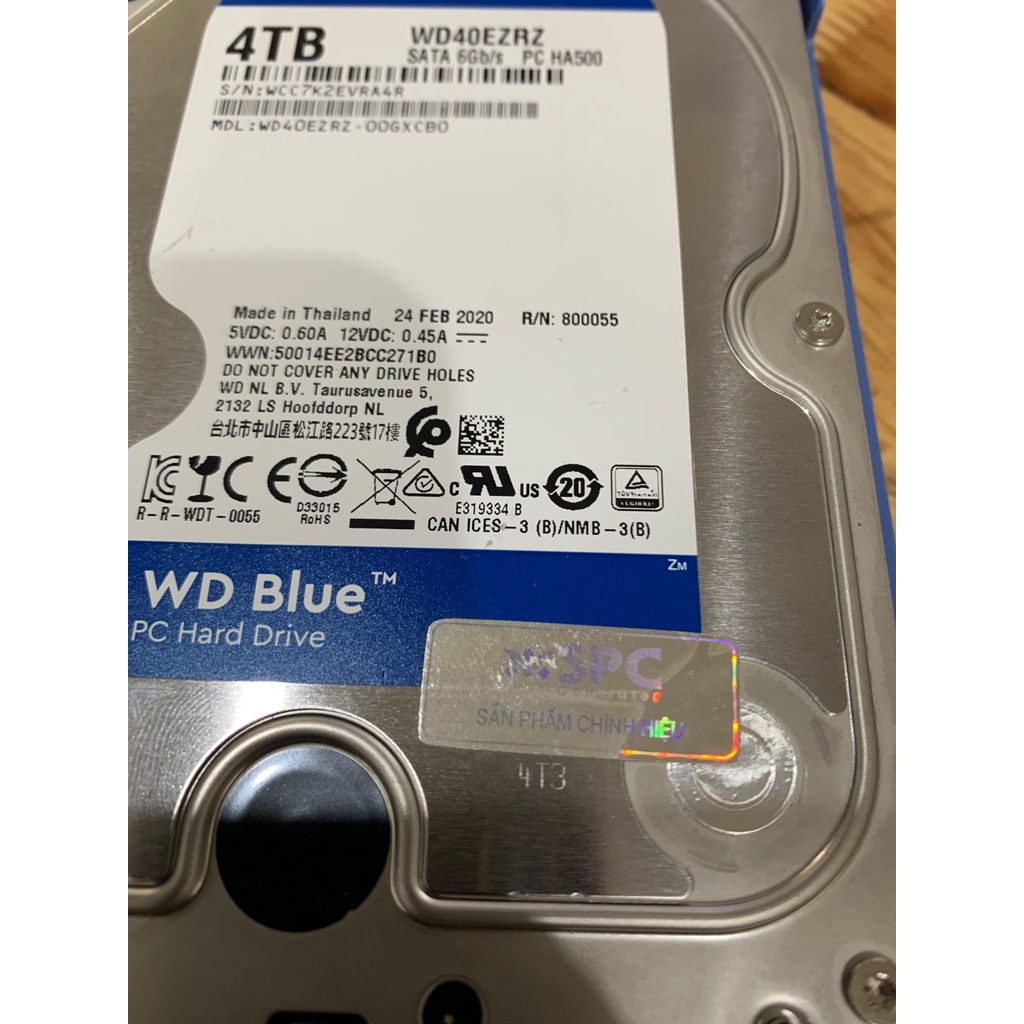 Ổ Cứng PC Western Digital Caviar Blue 4TB 64MB 5400RPM Cache NEW 100% - Hoàng Long Computer