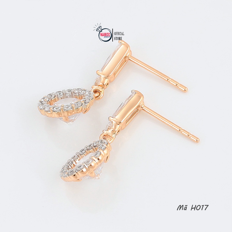 Bông Tai Đính Đá H017 Bền Màu Không Đen Dỉ Bảo Hành 6 tháng