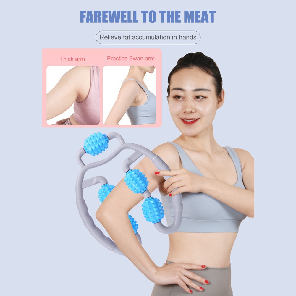 Dụng Cụ Vòng Kẹp Massage 360 Loại 5 Bánh 🎁 FREESHIP 🎁 Thư Giãn Cơ Bắp Tập Yoga, Thể Dục YO17