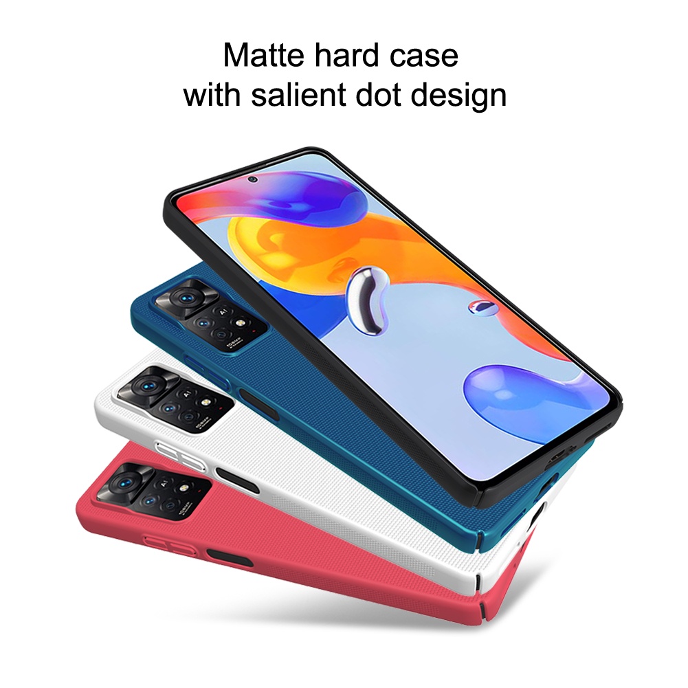 Ốp Điện Thoại Nillkin Bằng PC Cứng Nhám Chống Sốc / Vân Tay Cho Xiaomi Redmi Note 11 Pro 4G 5G