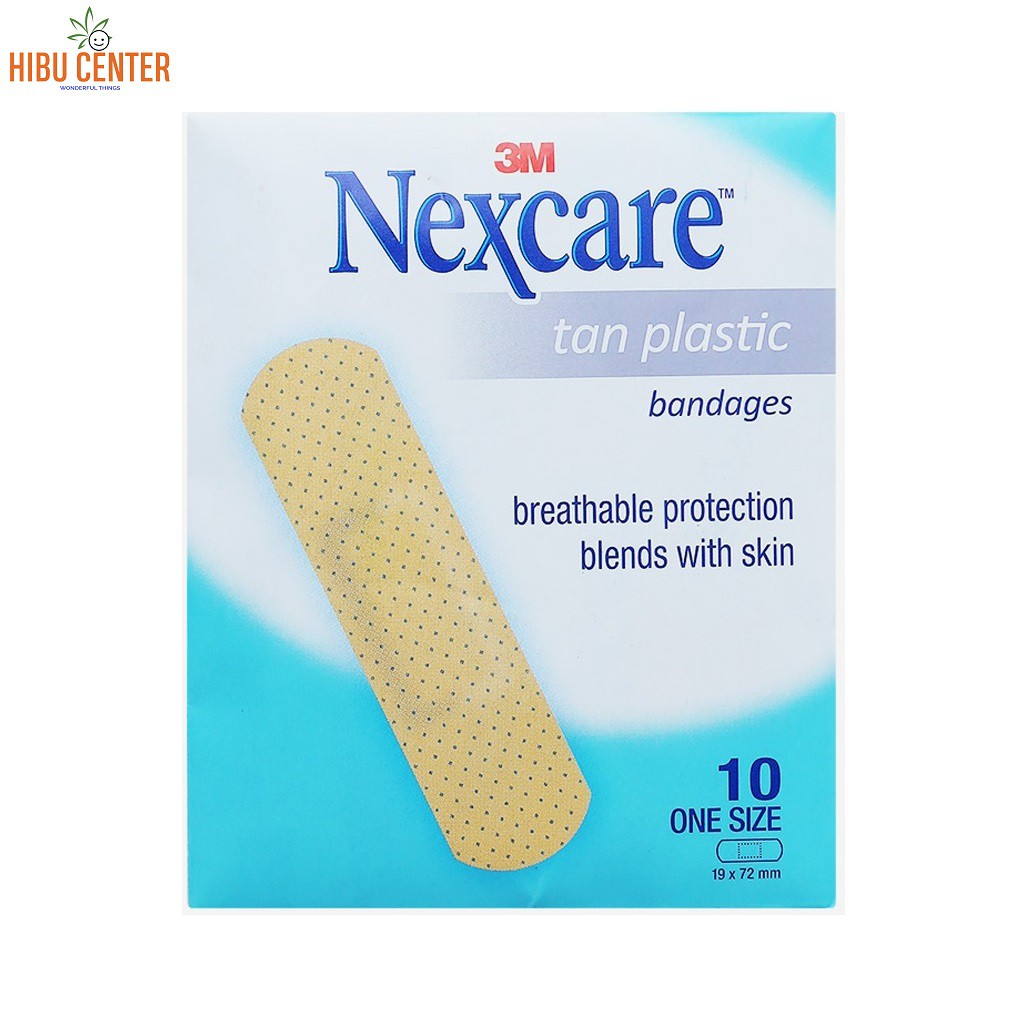 Hộp Băng keo cá nhân TAN 3M Nexcare 10 miếng/gói, 10 gói/hộp - XH002023378 – Hàng Chính Hãng - HIBUCENTER