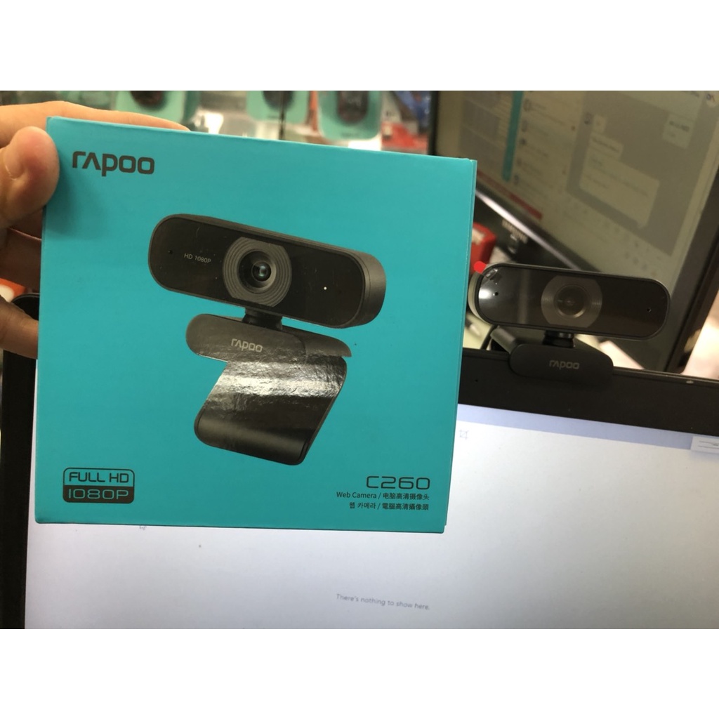 Webcam Rapoo C260 FullHD 1080p- Chính Hãng 100%, Bảo Hành 24 Tháng , Hình Ảnh Rõ Nét, Micro Giảm Tiếng Ồn Kép