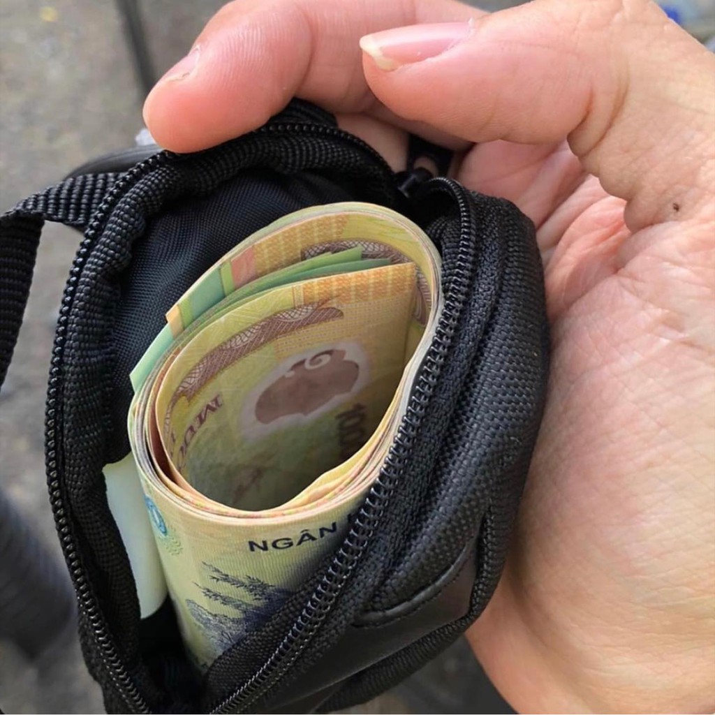 Túi nhỏ móc khóa [ HÀNG XỊN ] Túi AD Tiny Bag FQ2449 - Thiết kế thông minh tiện lợi móc khóa kèm ví đựng