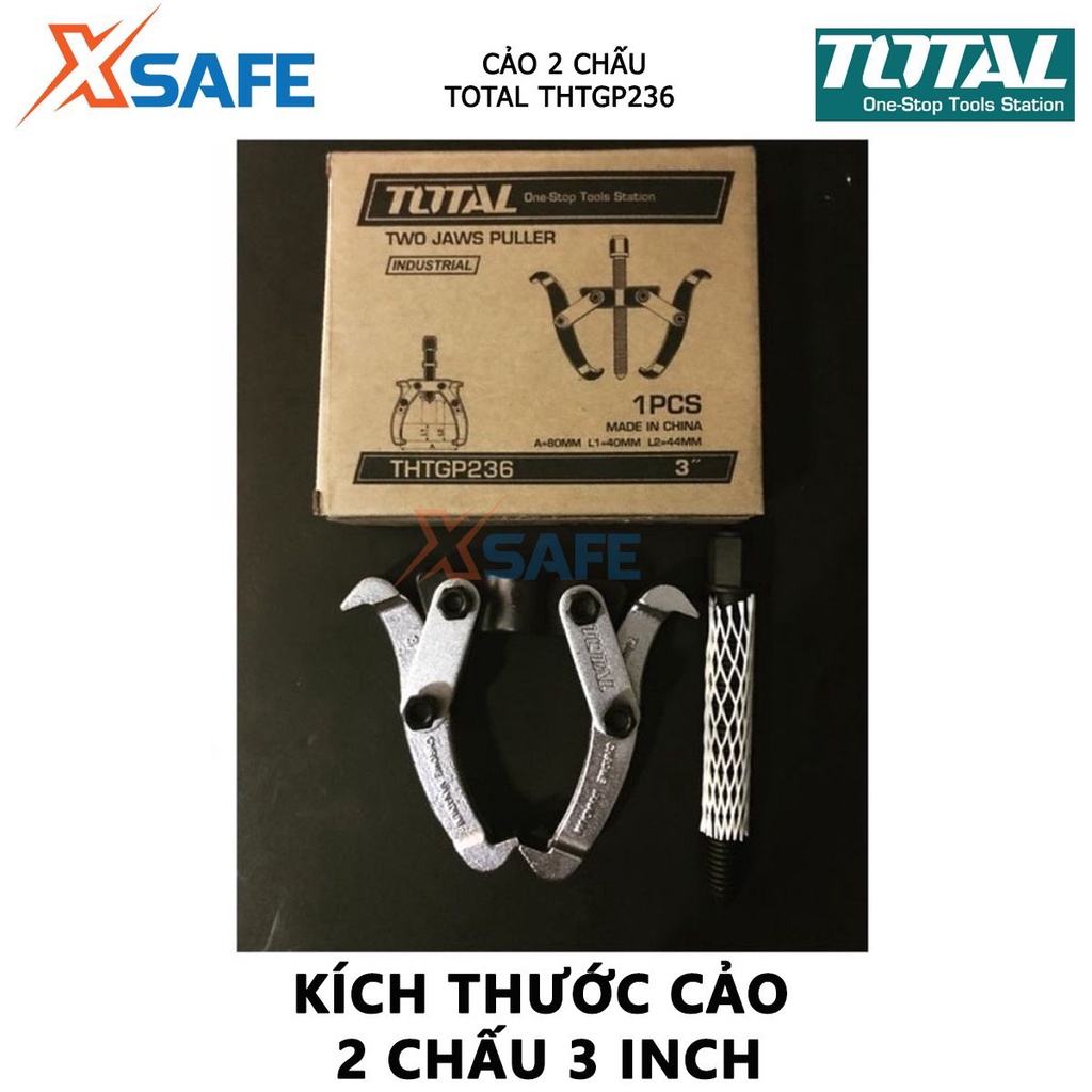 Cảo 2 chấu 3 inch TOTAL THTGP236 | cảo thủy lực Kích thước 3&quot;, Lực cảo tối đa 2000 kg, chất liệu bằng Cr-V, chịu nhiệt