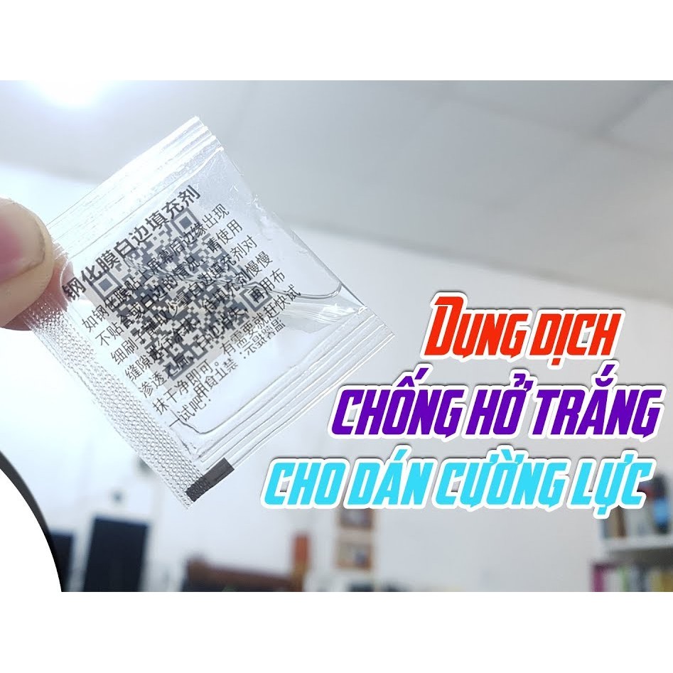 Keo dán chống hở mép kính cường lực, tặng kèm chổi dễ dàng thi công