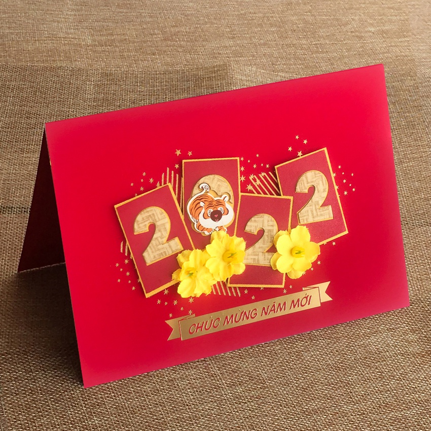 Thiệp Tết 2022 , chúc mừng năm mới, thiệp 8/3, nhà giáo 20/11 handmade cực vintage - giá sỉ - Brendo Store