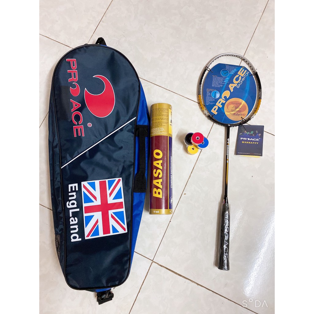 TẶNG CƯỚC+CUỐN CÁN+ BAO VỢT+MUA 2 GIẢM TỐI ĐA 50K -1 chiếc  Vợt cầu lông khung carbon PROACE bền đẹp