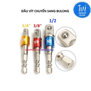 Đầu chuyển bắn vít sang bulong 1/2 ,3/8, 1/4 loại 3 màu.