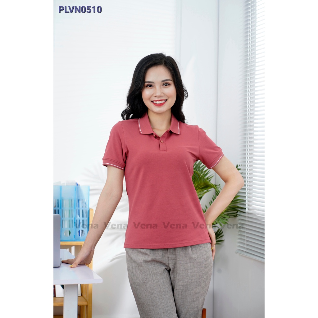 Áo polo nữ Vena chất liệu cotton 100% mềm mịn, thoáng mát, thấm mồ hôi