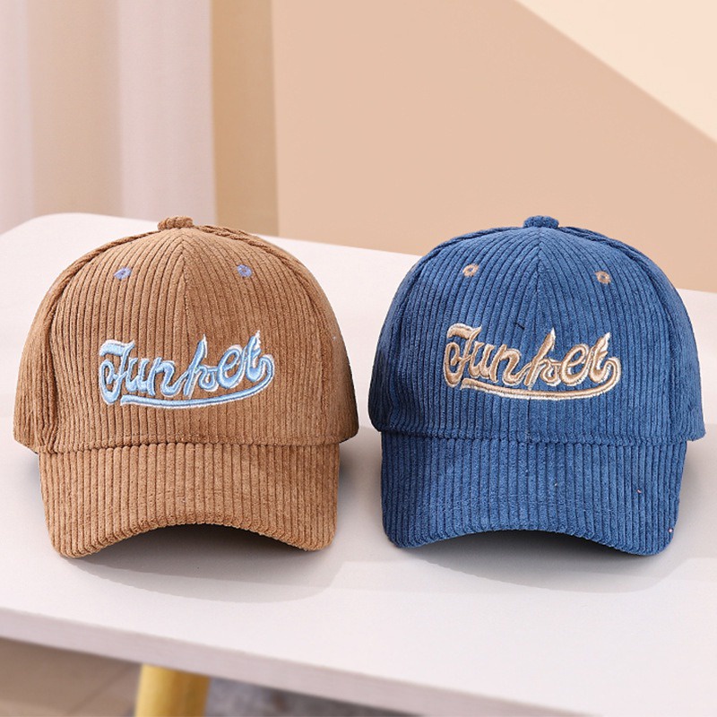 Mũ Lưỡi Trai Nhung Kẻ Thời Trang Mùa Thu Đông Dành Cho Trẻ Nhỏ