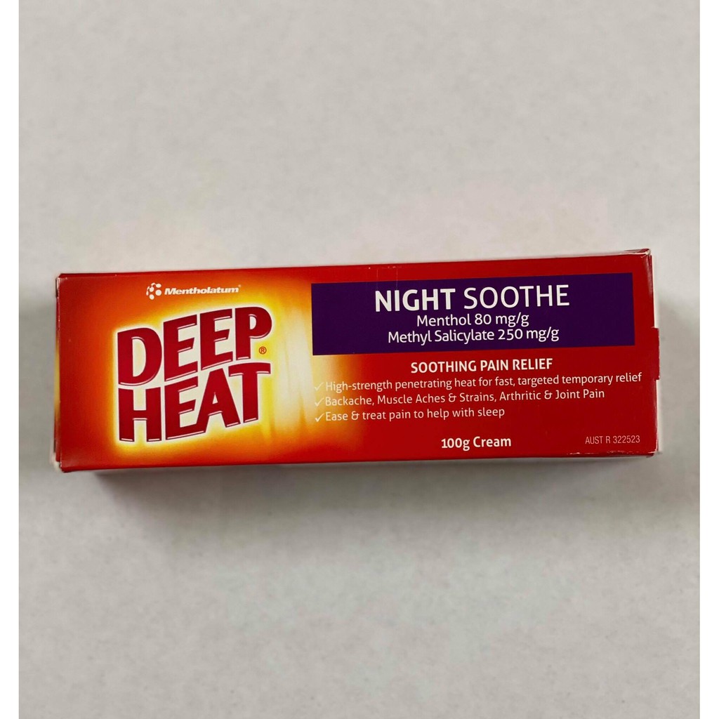 Kem giảm đau lưng, khớp, cổ Deep Heat Night Soothe 100g -  Úc