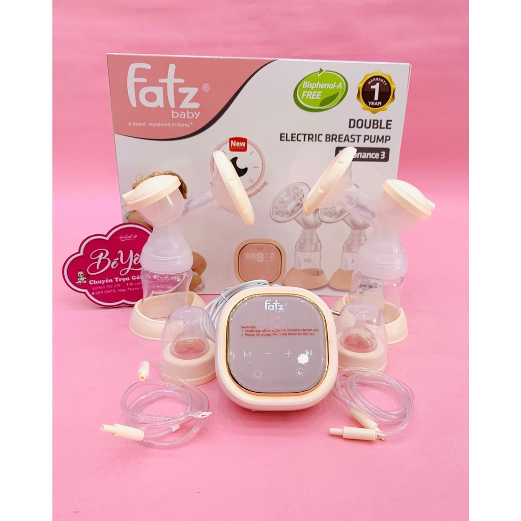 Máy hút sữa điện đôi Resonance 3 FATZ BABY FB1160VN Tặng 30 túi trữ sữa sunmum