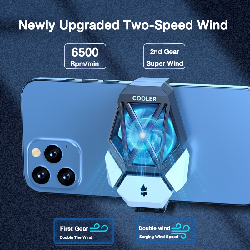 Quạt tản nhiệt mini BLUEWOW DY08 thông dụng hỗ trợ chơi game trên điện thoại thích hợp cho I-Phone / Samsung / Xiaomi