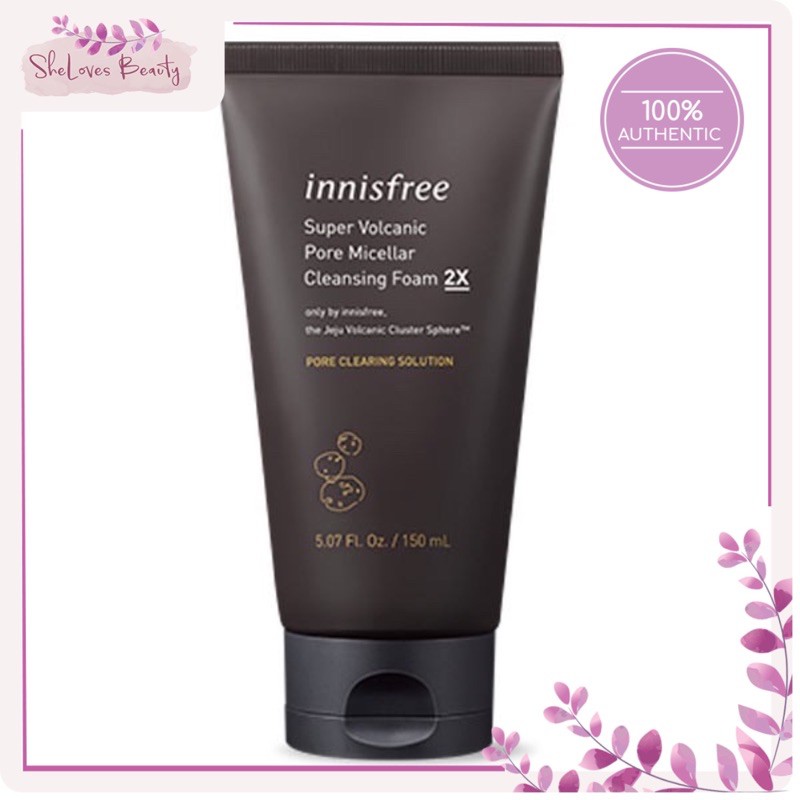 Sữa Rửa Mặt Innisfree Tro Núi Lửa Super Volcanic Pore Micellar Cleansing Foam 2X