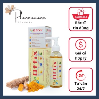 Gel tắm và vệ sinh phụ nữ, dung dịch vệ sinh Offix Nano chiết xuất nano curcumin từ nghệ giúp làm sáng vùng nhạy cảm