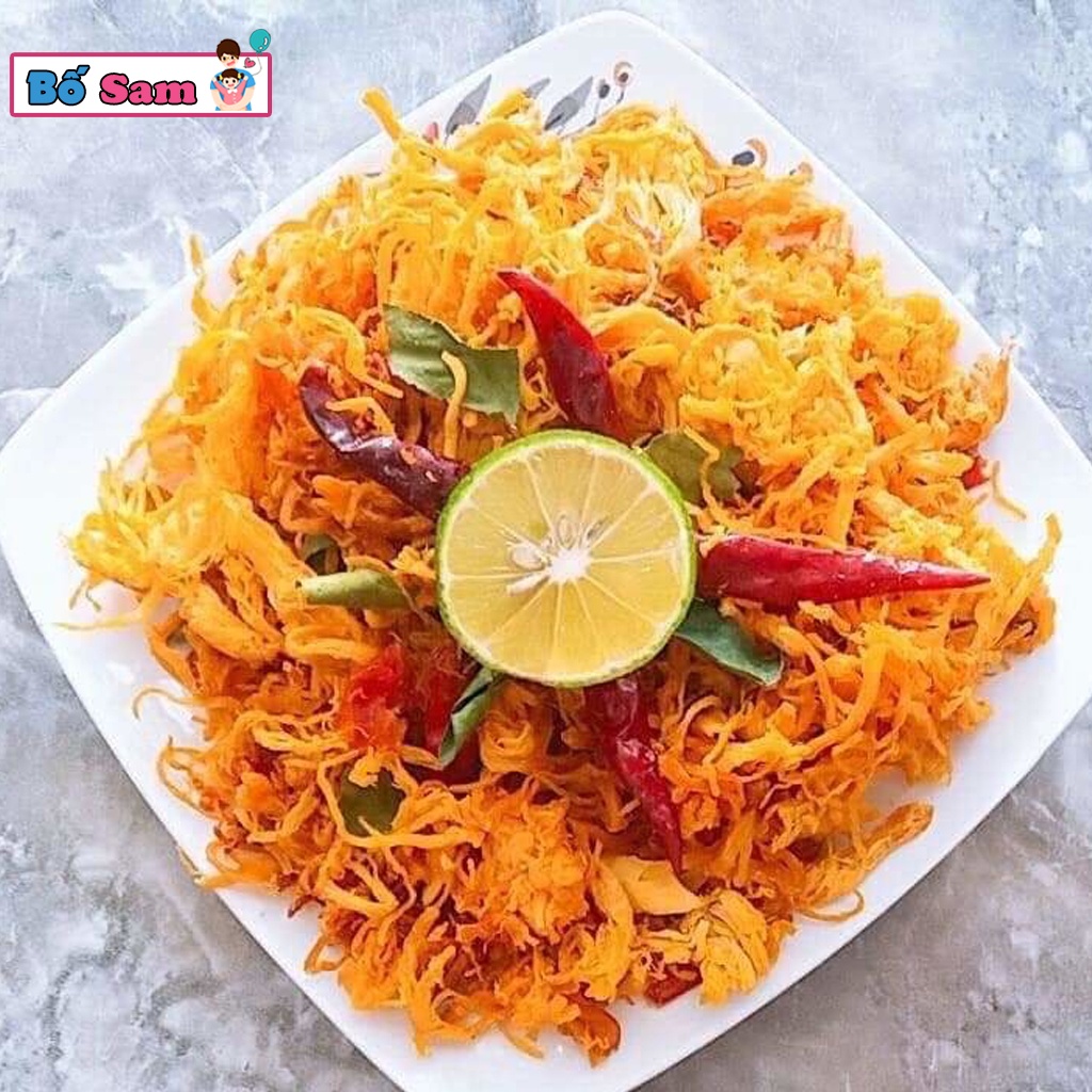 300g Gà khô lá chanh chuẩn loại 1 đồ ăn vặt ngon giòn đậm vị đồ ăn vặt Shop Bố Sam