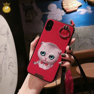 Ốp mèo siêu đáng yêu iphone X 8plus 8 7plus 7 6plus 6