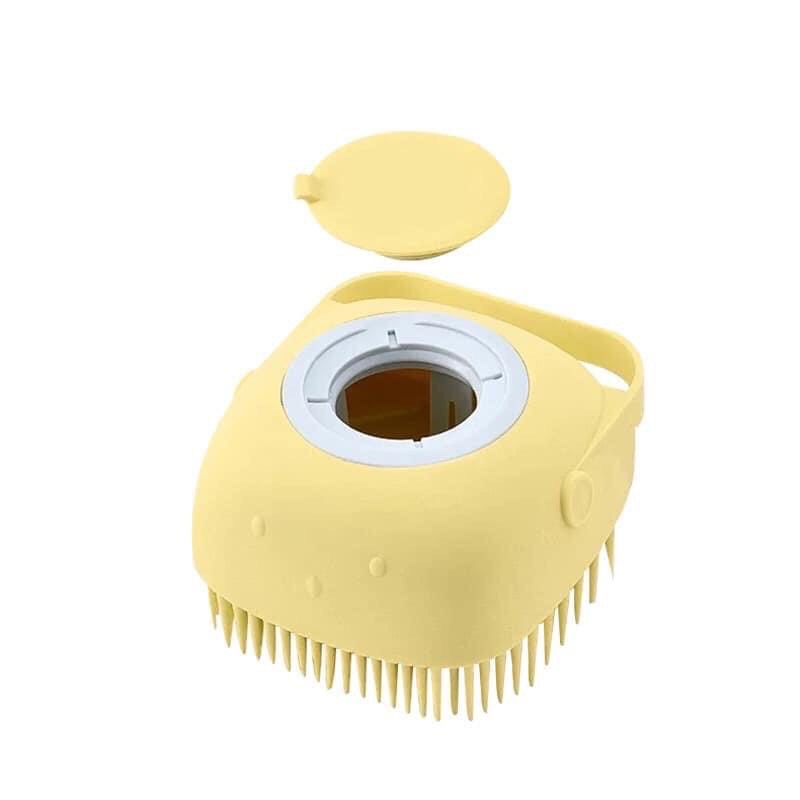 Cọ Tắm Silicon Vuông Có Kèm Ngăn Chứa Sữa Tắm - LAVITA