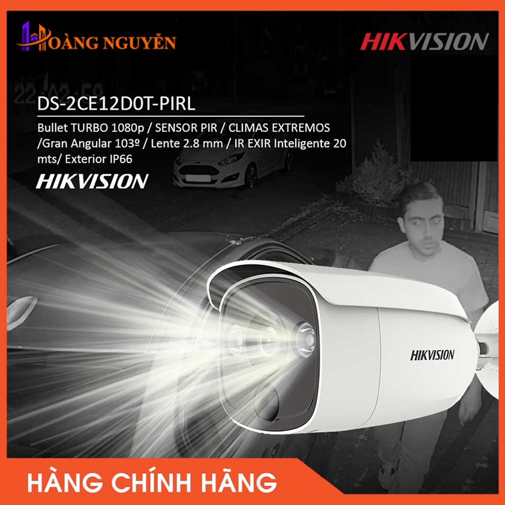 [NHÀ PHÂN PHỐI] Camera chống trộm HD-TVI 2MP Hikvision DS-2CE12D0T-PIRL