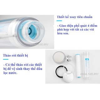 Đầu vòi sen tắm tăng áp, lọc nước chính hãng Hàn Quốc YC-300
