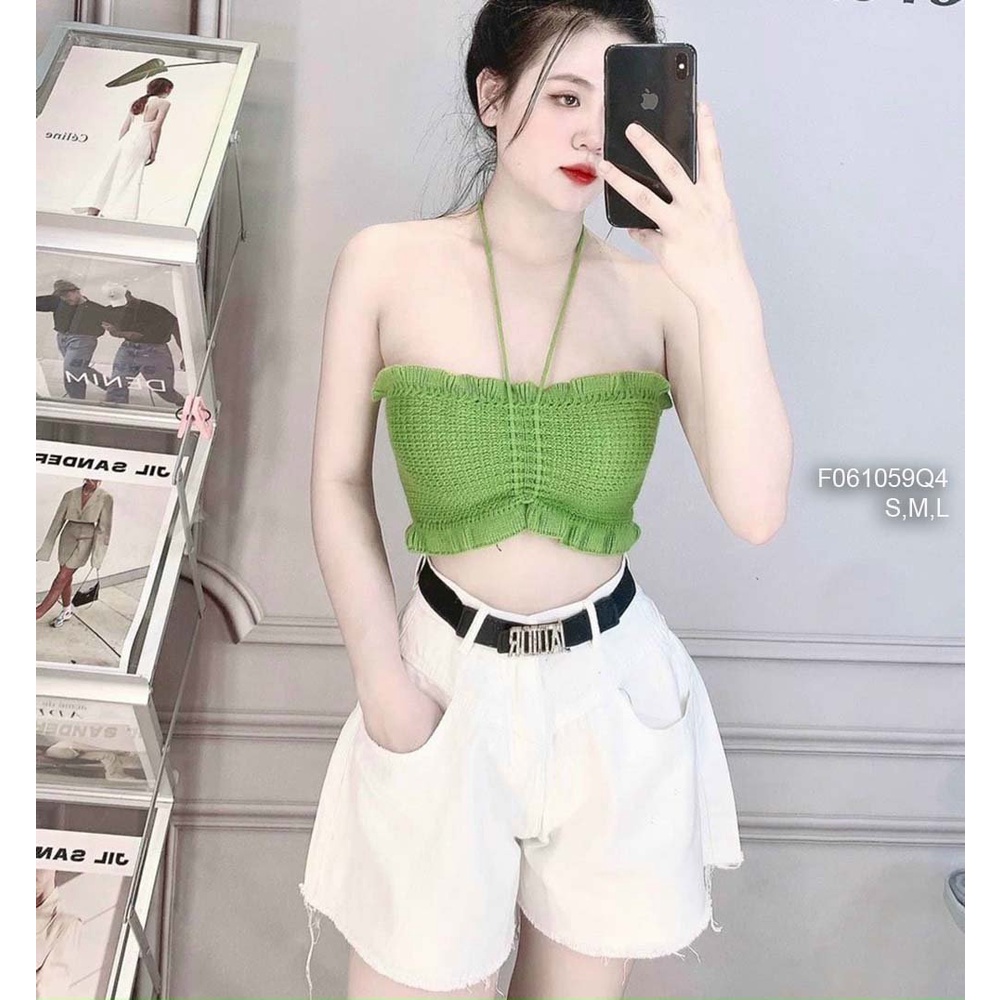 Quần short jean trắng lưng cao hàng đẹp!