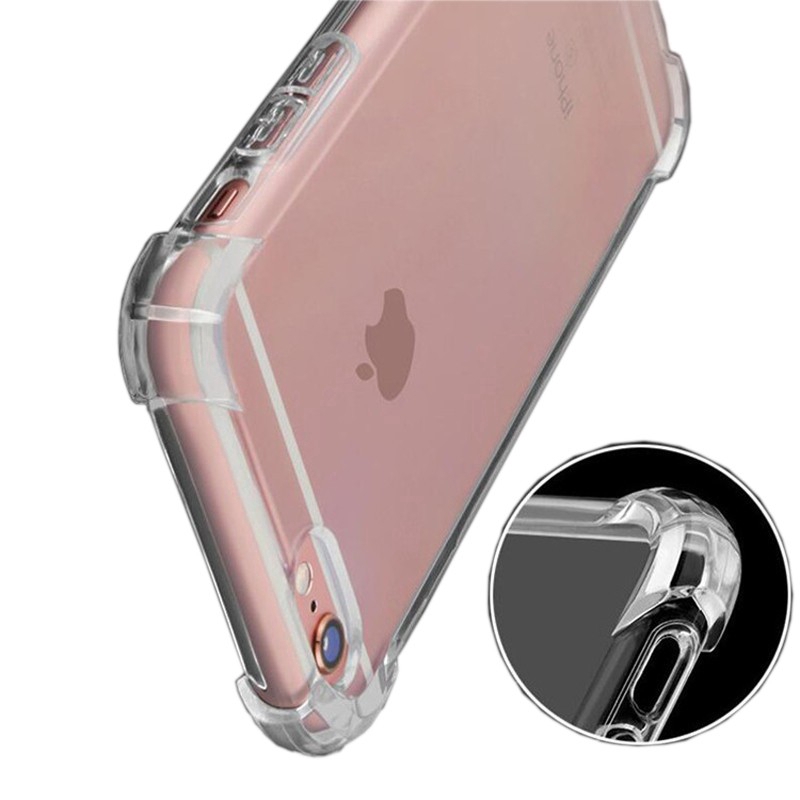 Ốp điện thoại TPU trong suốt bảo vệ toàn diện cho iPhone 5 5s se 6 6s Plus 7 8 Plus OPPO R9 / F1Plus R9s R11