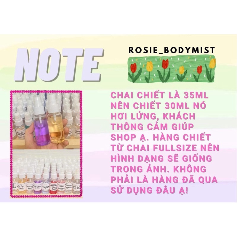 [ĐỦ MÙI] xịt thơm toàn thân Bath And Body Works p1