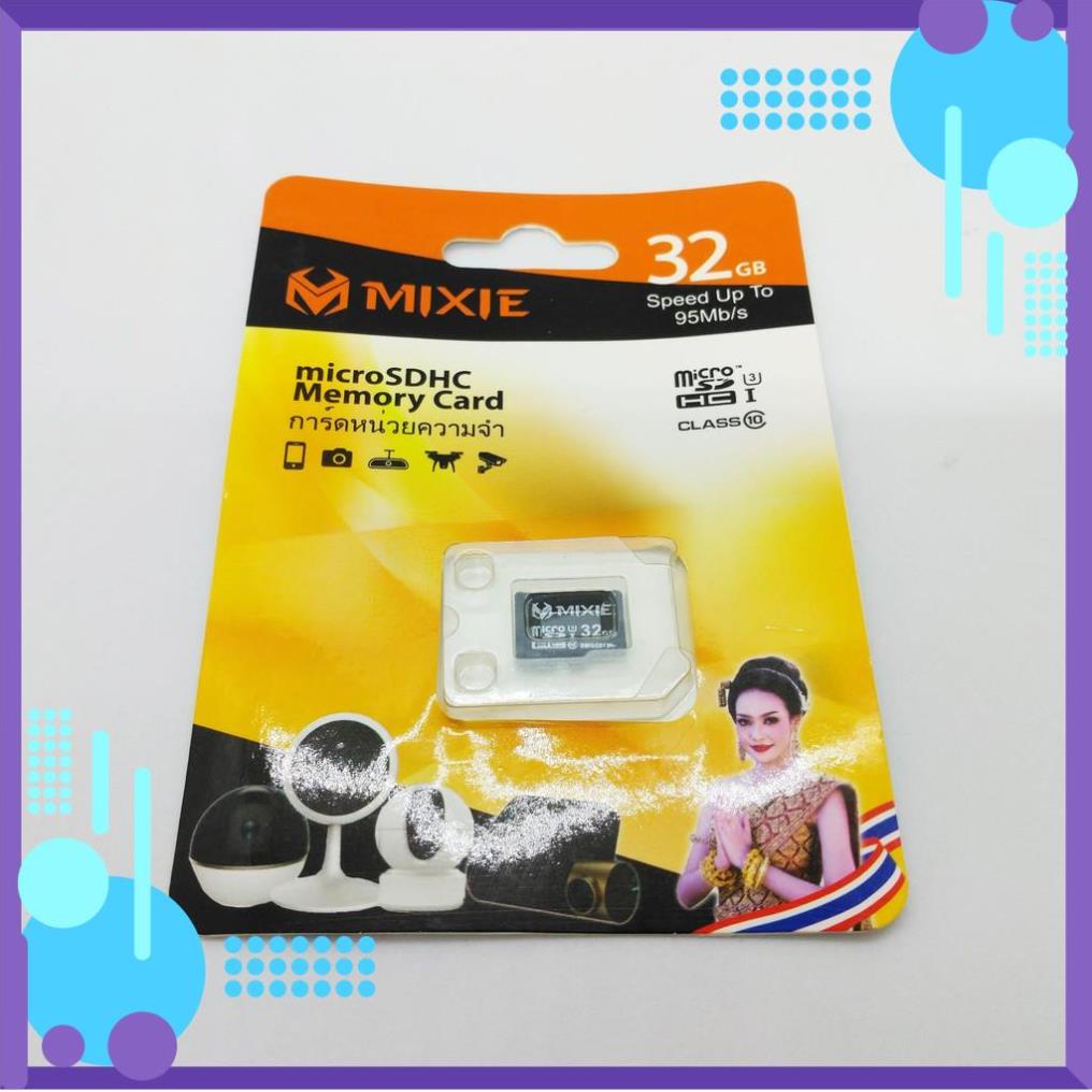 d54g Thẻ Nhớ chính Hãng Chuyên Dùng Cho CAMERA và Điện Thoại Class 10 MIXIE 32G, 64G (BH 24 tháng đổi mới)