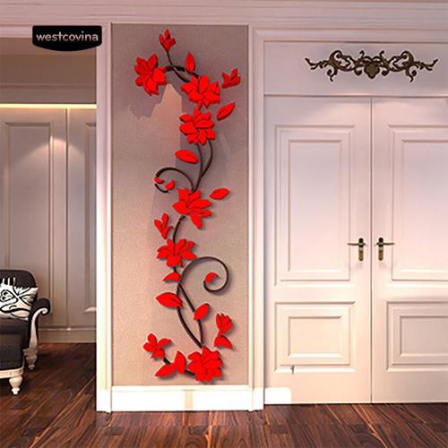 Hoa trang trí 3D dán tường