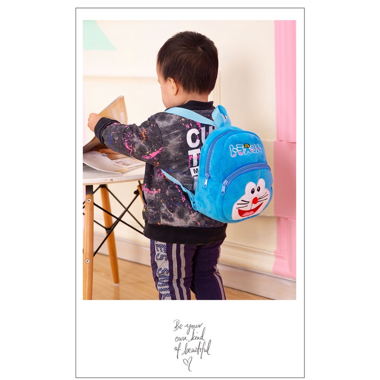 Balo bông cho bé đi nhà trẻ in hình hoạt hình