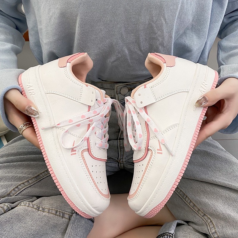 Giày thể thao học sinh nữ Ulzzang đế bằng buộc dây kiểu dáng Hàn Quốc đáng yêu | BigBuy360 - bigbuy360.vn