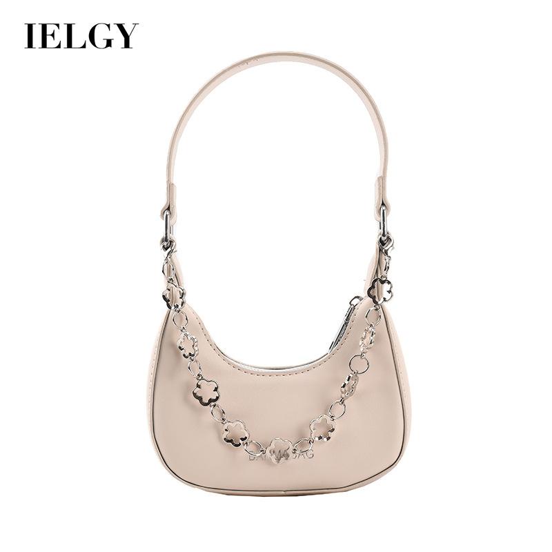Túi đeo chéo IELGY bánh bao phối xích phong cách Pháp cho nữ