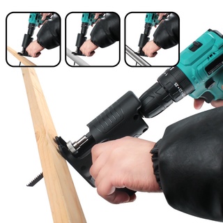 Đầu chuyển đổi máy khoan thành cưa lọng, cưa kiếm đa năng tặng kèm 03 lưỡi cưa (Hàng có sẵn)