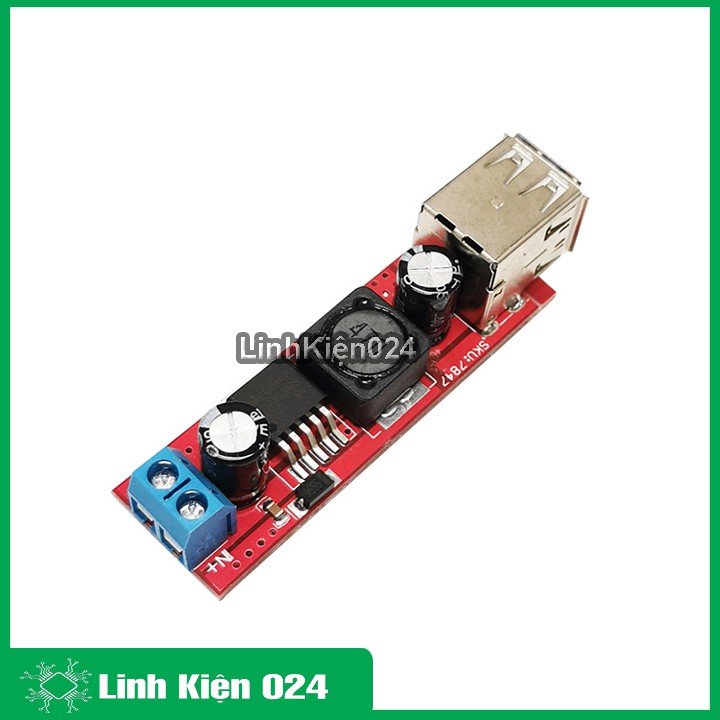 Module Hạ Áp Buck DC-DC Vin 6V-40VDC Vout 5V 3A 2 Đầu RA V1