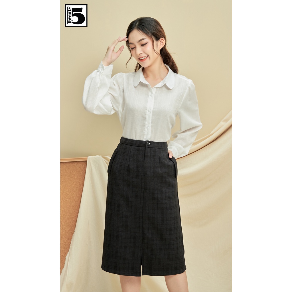 Áo sơ mi lá cổ tròn Twentyfive N1042