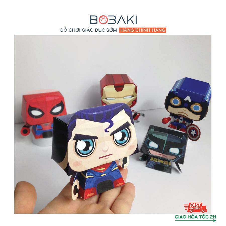 Bộ gấp giấy mô hình 3D đồ chơi cho bé phát triển kỹ năng Thương Hiệu BOBAKI
