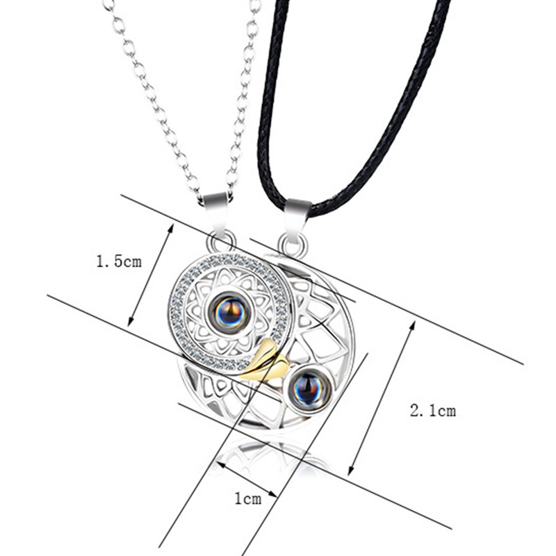 Tmdbyx 100 Vòng cổ mặt in chữ I Love You cho cặp đôi
