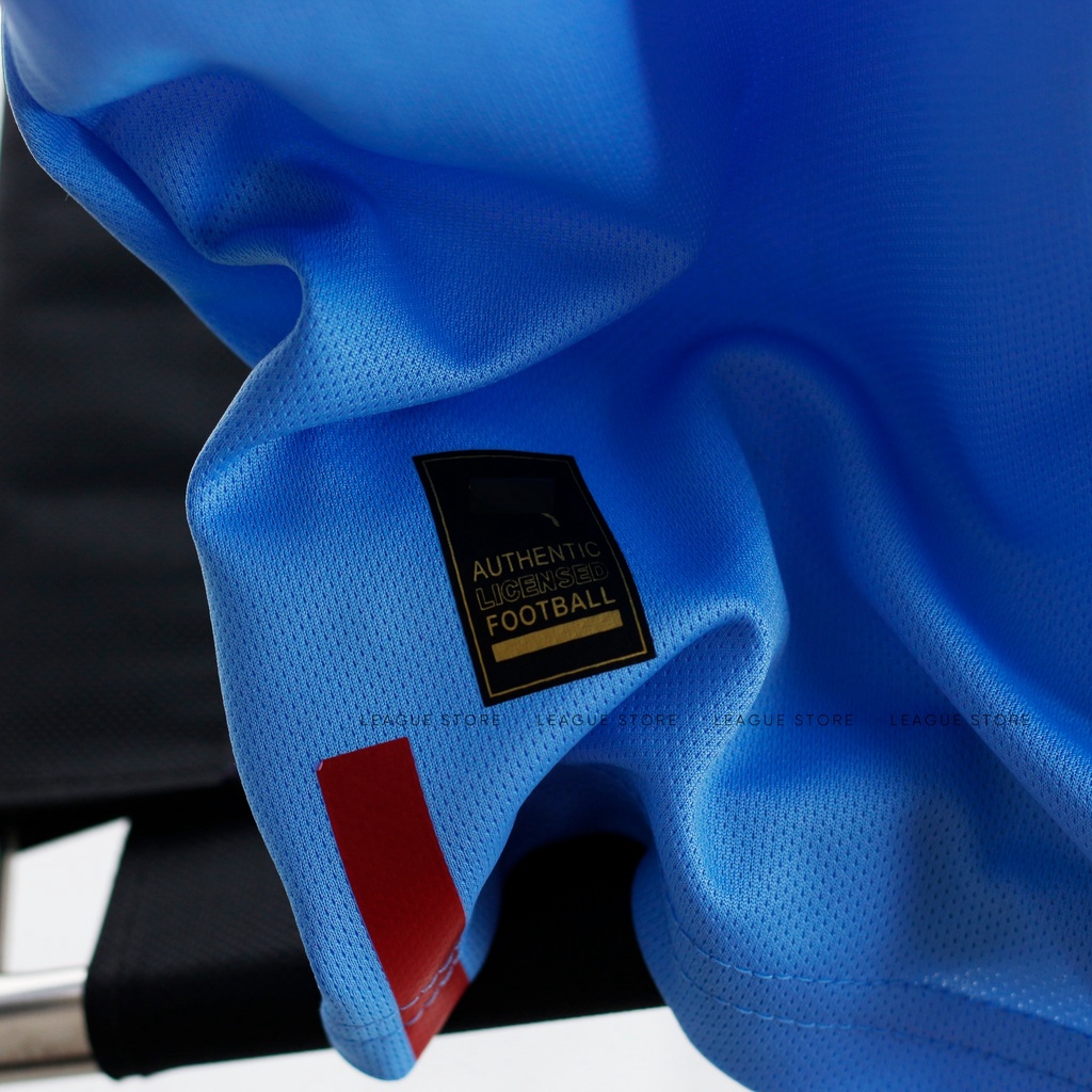 Bộ thể thao nam Manchester city Leaguestore - đồ đá banh nam ngắn tay Man city sân nhà 22/23 màu xanh