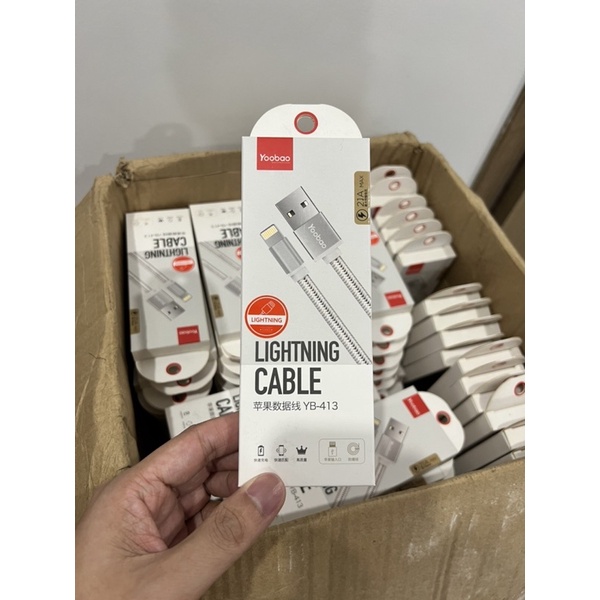 Cáp sạc Iphone cao cấp Yoobao 413 dây dù