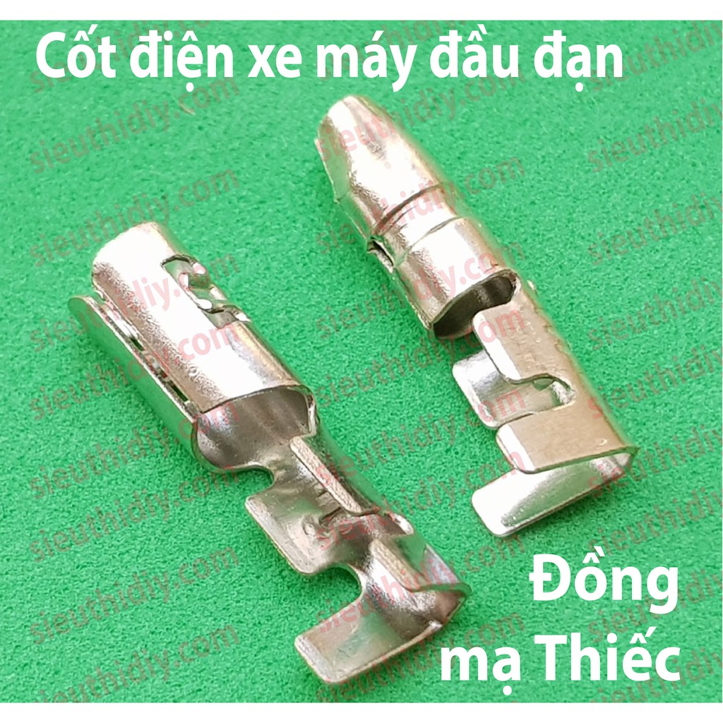 Bộ cốt cos đầu đạn cắm điện xe máy 3.5/4.0/4.5mm ĐỒNG mạ niken