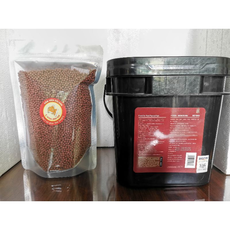 Cám cá két, cá vàng, red parrot Biozym bịch lẻ net 500gram