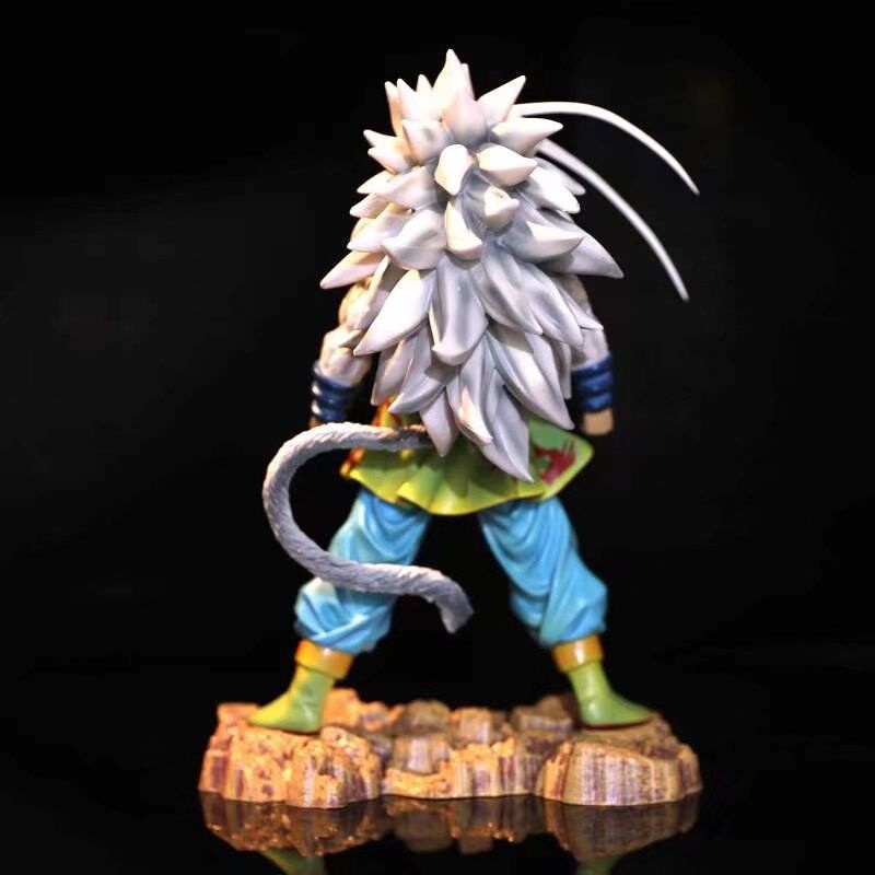 Sản phẩm mới tại chỗ anime bảy viên ngọc rồng mũgk super saiyan monkey king super five white hair goku hình đóng hộp mô hình trang trí hình kỳ nghỉ