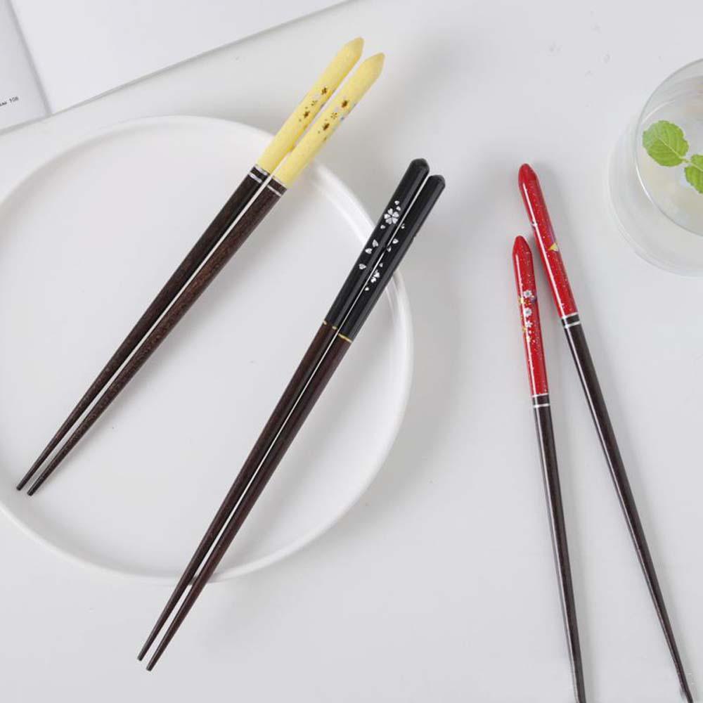 Đũa Gỗ Cao Cấp 23cm In Họa Tiết Cherry Phong Cách Nhật Bản