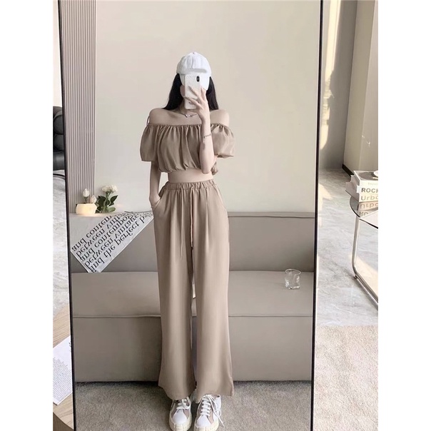 SET LỤA SUÔNG TRỄ VAI ULZZANG
