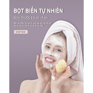 BỌT BIỂN TỰ NHIÊN HY LẠP (SIZE 6.5 CM - 7 CM - THÍCH HỢP RỬA MẶT)