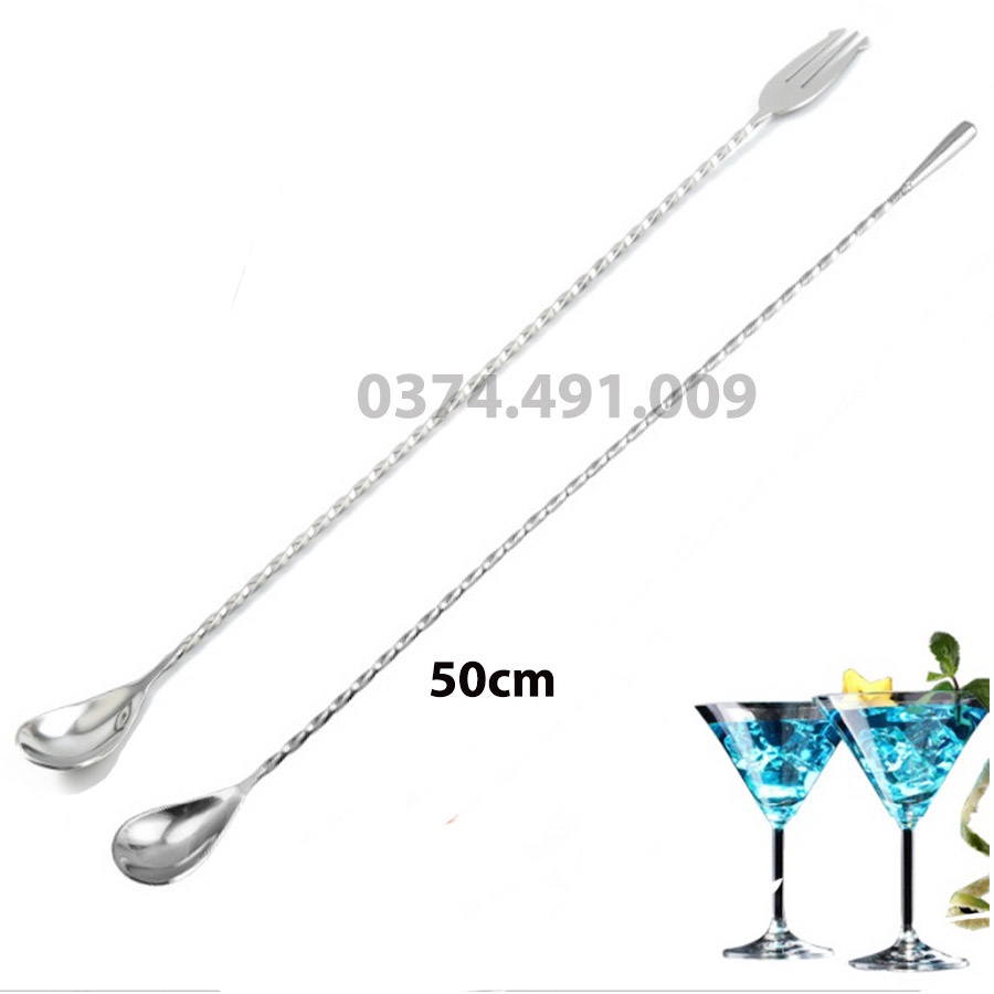 Thìa pha chế inox 50cm - bar spoon 50cm