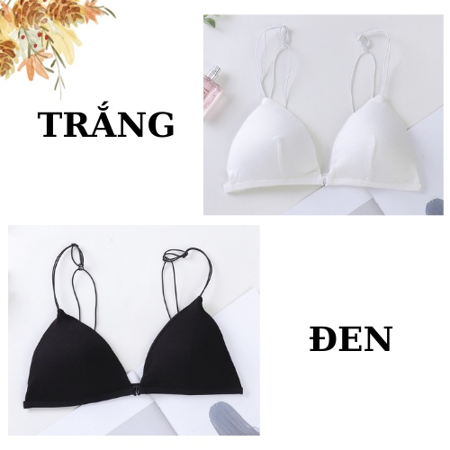 Áo Bra 2 Dây Mảnh Kèm Mút Mỏng - Bra Cotton Cài Trước - Áo Ngực Không Gọng AMYBRA B2099
