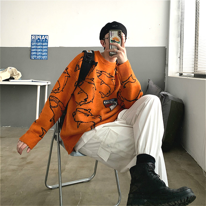 Áo sweater cổ tròn co giãn in hình đơn giản thời trang dành cho nam và nữ