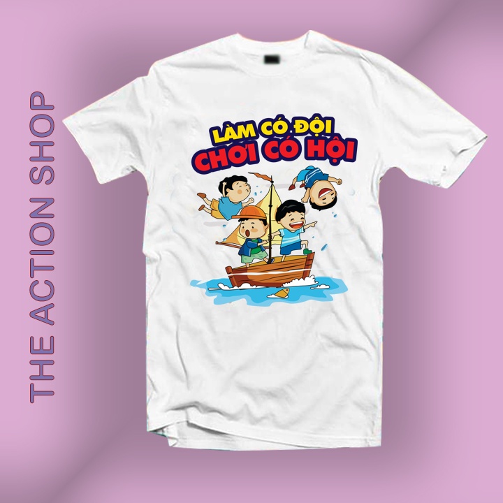 Áo thun team building đi biển áo thun đồng phục đi biển,thun cotton 4 chiều mềm mịn có 4XL và 5XL ACS29-ACS32 Bin Action